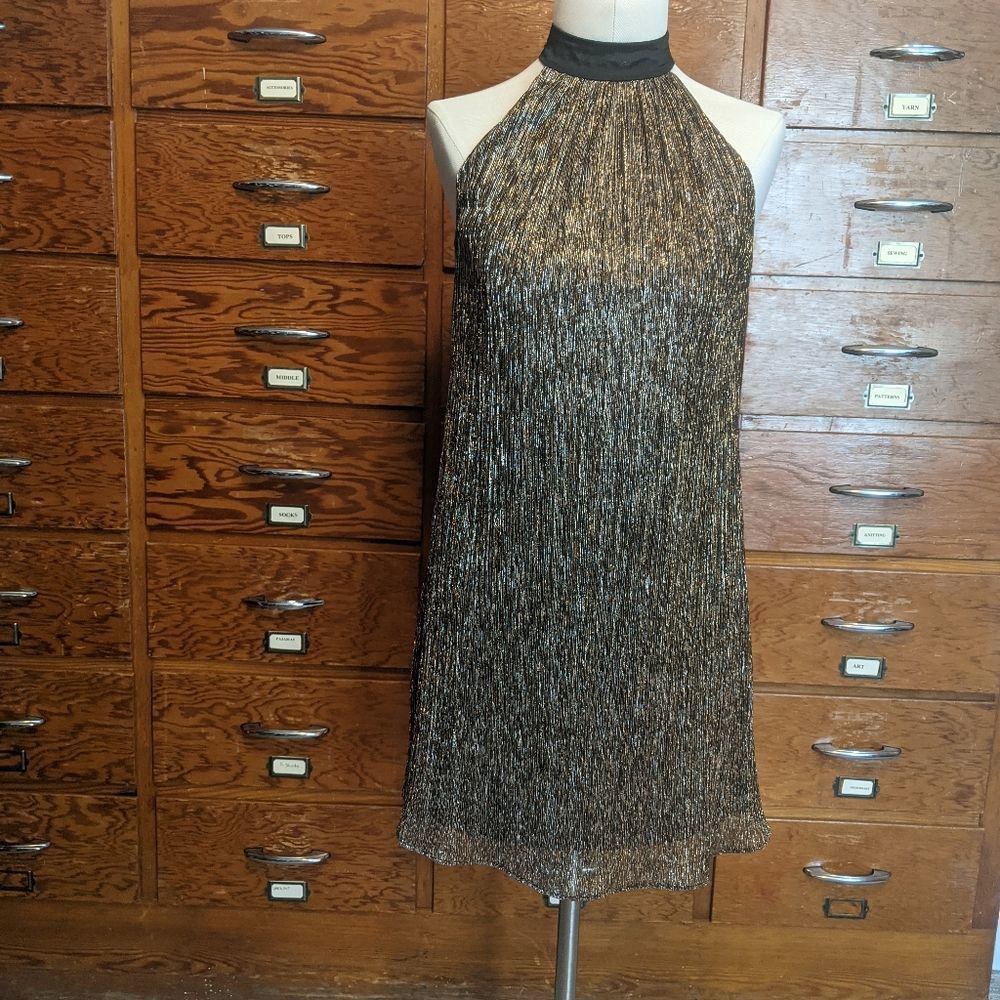 Laundry by shelli segal metallic shift dress